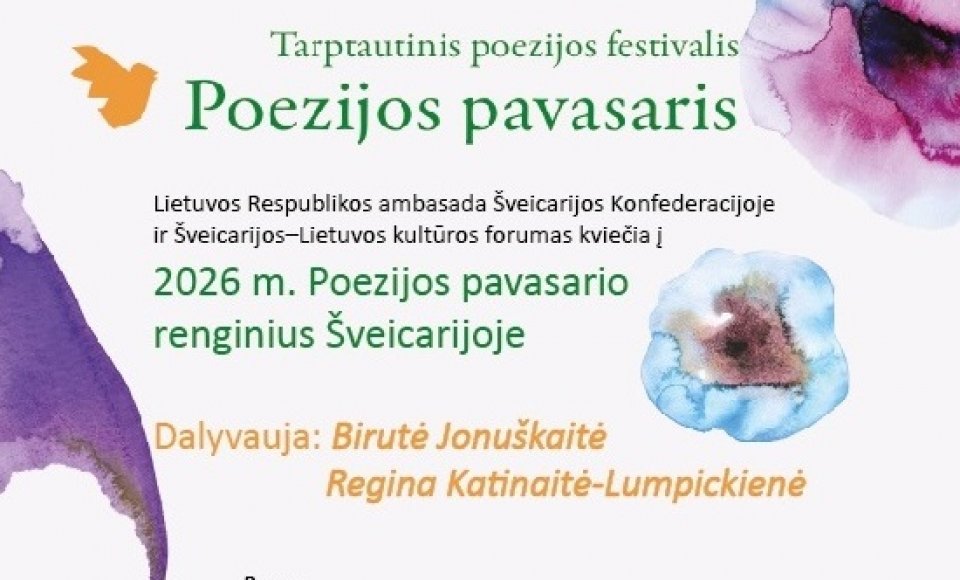2026 m. Poezijos pavasario renginiai Šveicarijoje